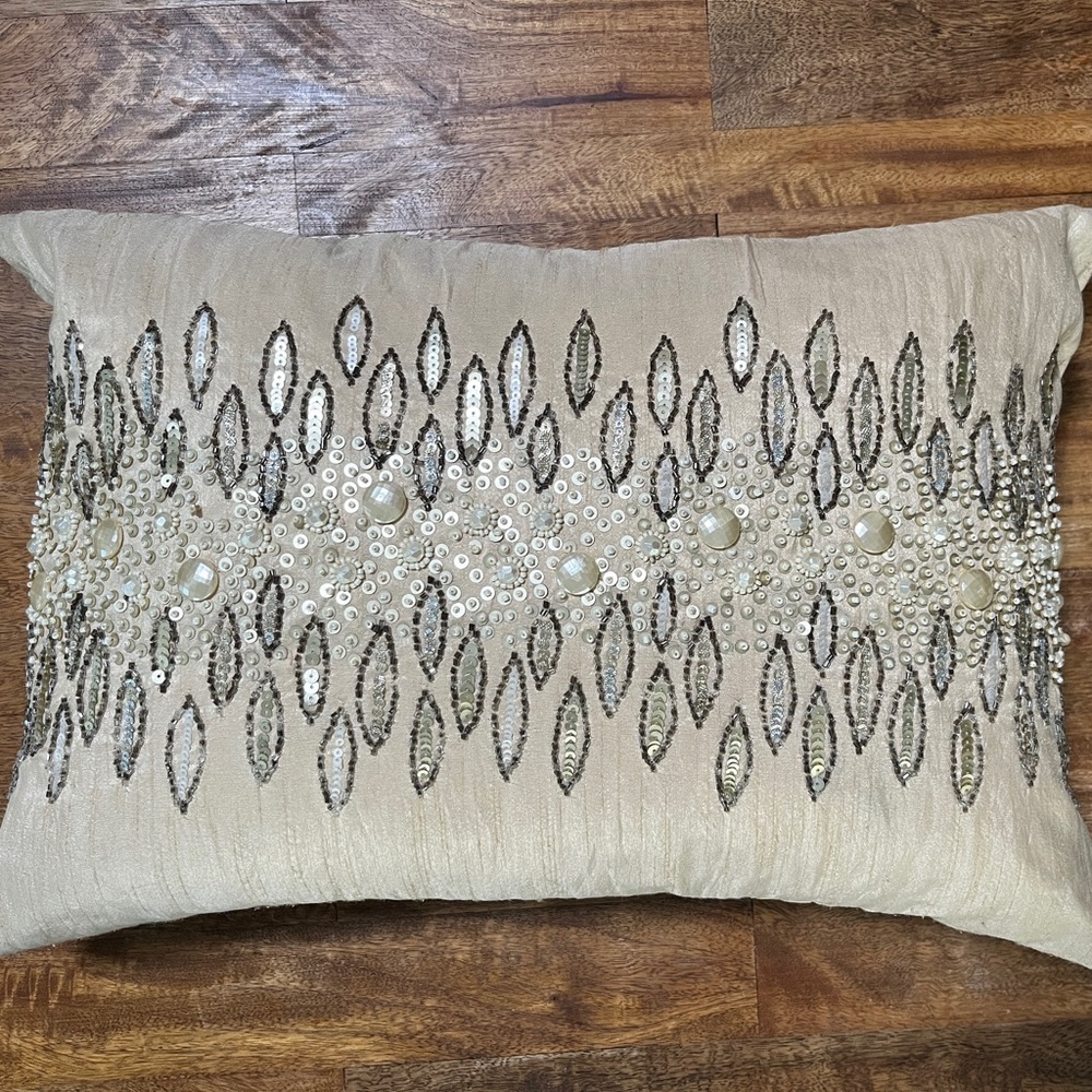 20x14 beaded pillow